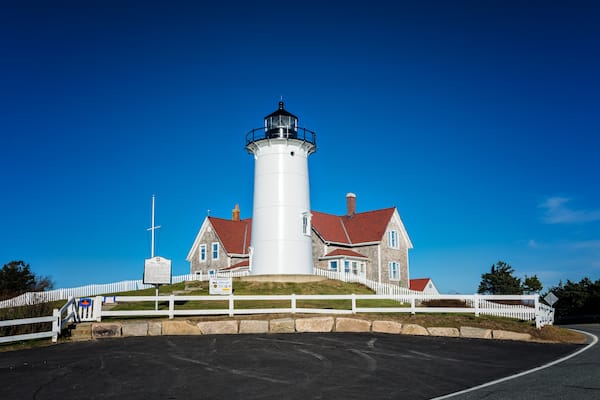 Nobska Lighthouse is located at the division between Buzzards Bay and Vineyard Sound. Was established in 1826 and is easily reached by car.